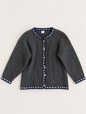Sheep Landia 100% Wool Hand Knit Cardigan